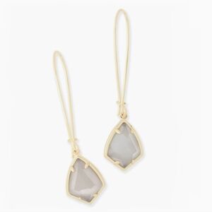 Kendra Scott Carrine Earrings, Slate/Gold